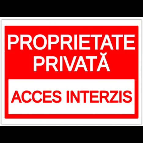 Indicator pentru interzicere proprietate privata acces interzis