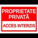 Indicator pentru interzicere proprietate privata acces interzis